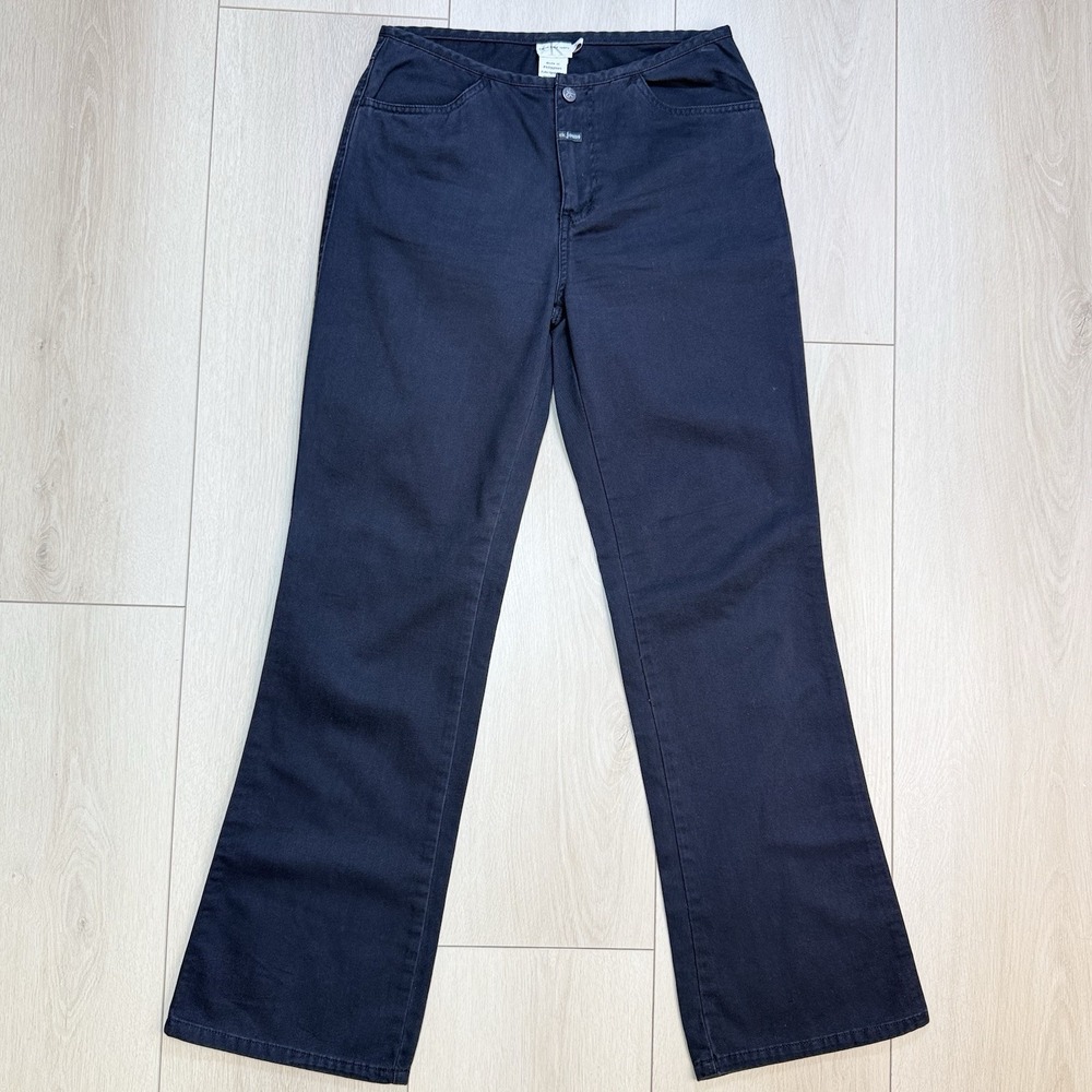 Y2K Calvin Klein Jeans Juniors‎ 5/30 Black Flare Low Rise Denim CKJ 2001 VTG